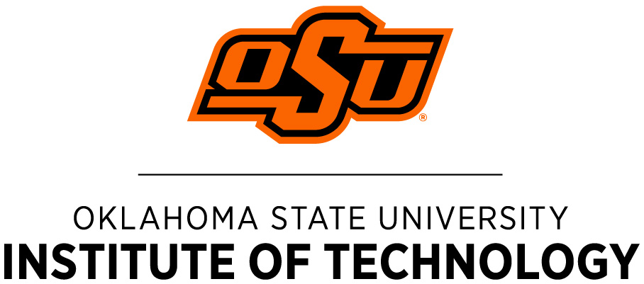 Logo of Oklahoma State University Institute of Technology, featuring stylized orange letters 'OSU' with a black outline above a horizontal line. Below the line, the text reads 'OKLAHOMA STATE UNIVERSITY INSTITUTE OF TECHNOLOGY' in black capital letters.