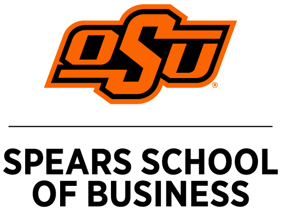 Logo of Oklahoma State University (OSU) in orange and black with stylized bold letters 'OSU,' and the text 'SPEARS SCHOOL OF BUSINESS' below it.