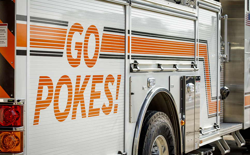OSU-branded ladder truck OSU-branded ladder truck